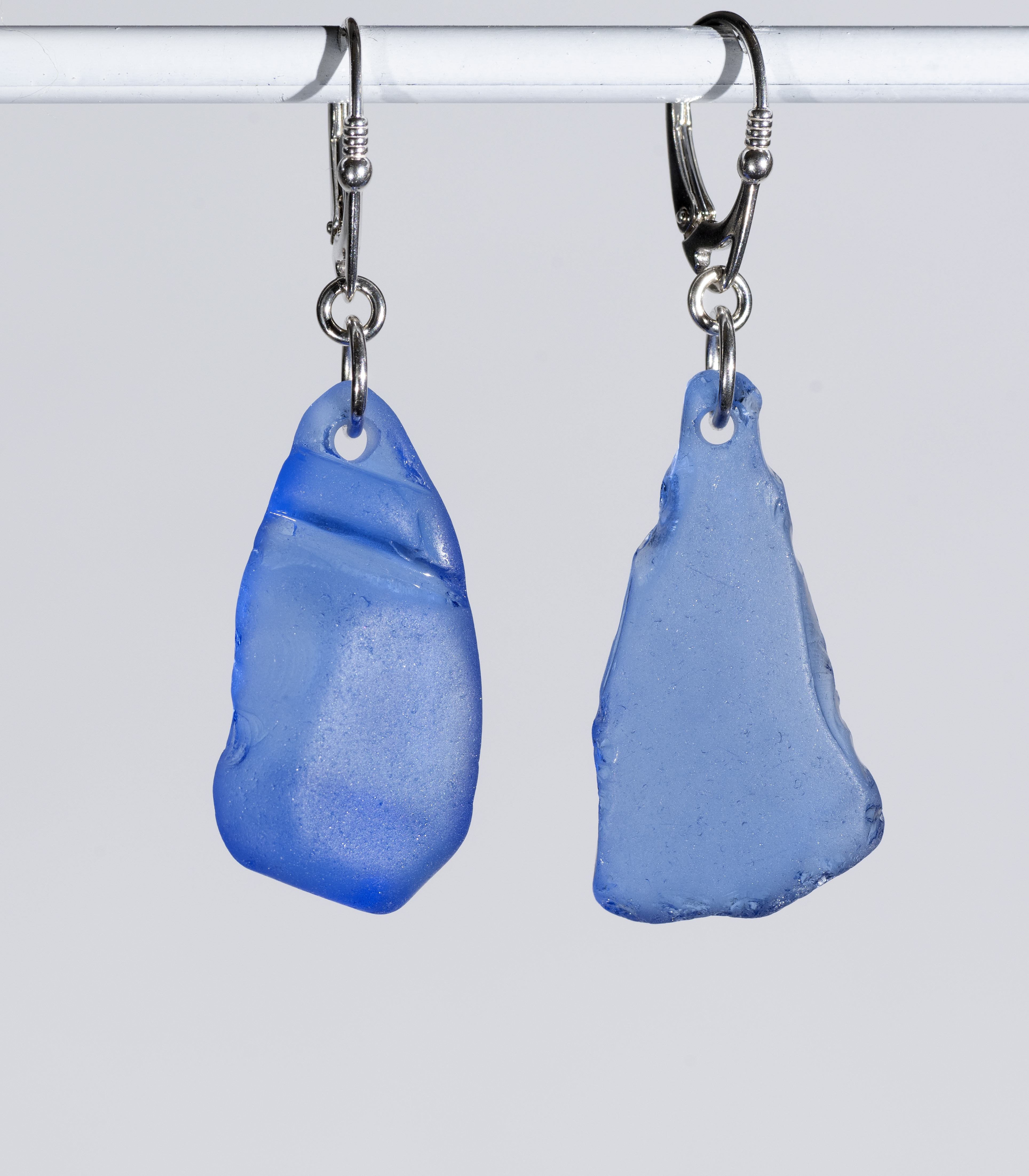 Clear Sea Glass French Wire Earrings - Relish, Inc. Store
