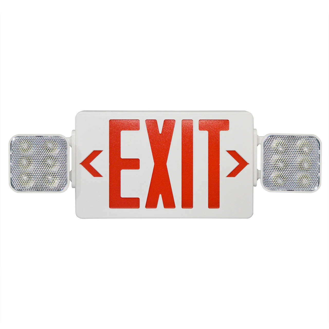 Combination Emergency & Exit Light Red Lampsone