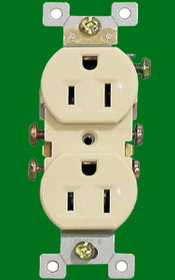 (RI) Standard Duplex Receptacle 15Amp Ivory (RI) Standard Duplex Receptacle 15Amp Ivory