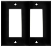 (WD2B) Decorative Wall Plate 2-Gang Black