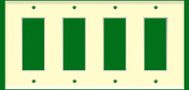 (WD4A) Decorative Wall Plate 4-Gang Almond (WD4A) Decorative Wall Plate 4-Gang Almond
