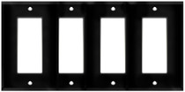 (WD4B) Decorative Wall Plate 4-Gang Black (WD4B) Decorative Wall Plate 4-Gang Black