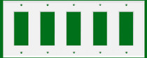 (WD5W) Decorative Wall Plate 5-Gang White (WD5W) Decorative Wall Plate 5-Gang White