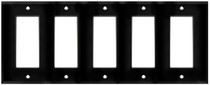 (WD5B) Decorative Wall Plate 5-Gang Black (WD5B) Decorative Wall Plate 5-Gang Black