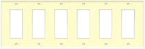 (WD6A) Decorative Wall Plate 6-Gang Almond (WD6A) Decorative Wall Plate 6-Gang Almond