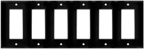 (WD6B) Decorative Wall Plate 6-Gang Black (WD6B) Decorative Wall Plate 6-Gang Black