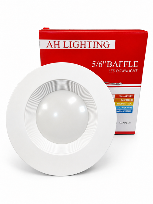 5''/6'' 5CCT Round Baffled Downlight