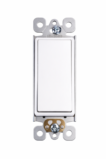 (SDW) Decorative Single Pole Switch 15A White