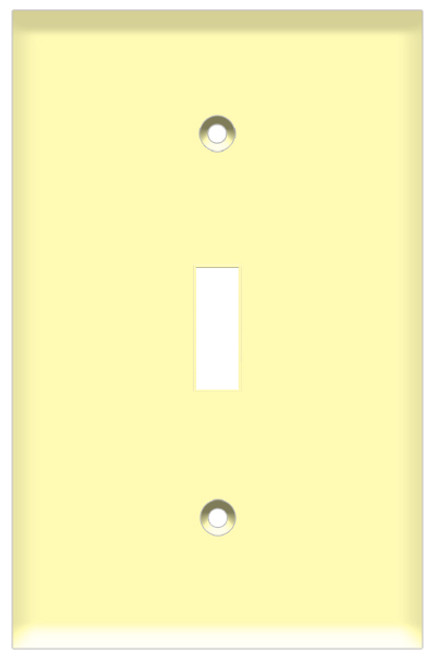 (WSI) Toggle Switch Wall Plate 1-Gang Ivory