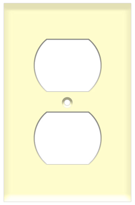 (WRA) Duplex Receptacle Wall Plate 1-Gang Almond