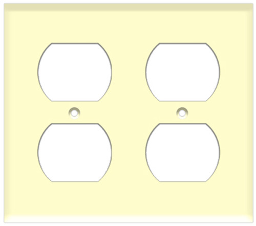 (WR2A) Duplex Receptacle Wall Plate 2-Gang Almond