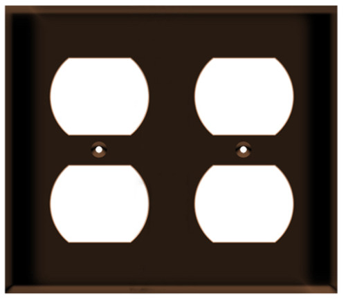 (WR2BRN) Duplex Receptacle Wall Plate 2-Gang Brown