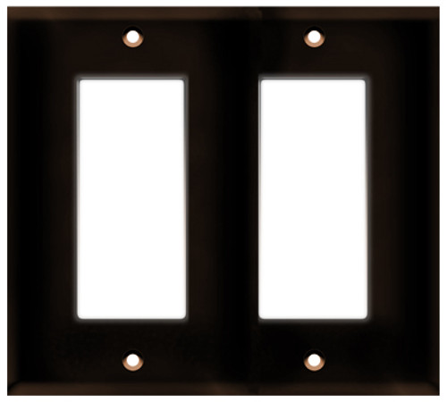 (WD2BRN) Decorative Wall Plate 2-Gang Brown