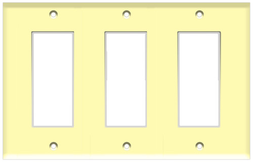 (WD3I) Decorative Wall Plate 3-Gang Ivory