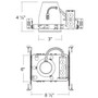 Listed for through branch circuit wiring.
Contains one 1-1/8”, six 7/8” knockouts and four Romex pryouts with strainrelief.