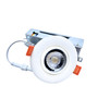 High-performance LED recessed gimbal downlight with integrated junction box, designed for modern residential and commercial lighting applications. This adjustable directional downlight features a clean white trim with a precision-engineered reflector and high-efficiency COB LED, delivering focused illumination ideal for accent and task lighting. The included metal junction box ensures easy installation and secure wiring, while the compact design allows for seamless integration into ceilings. Perfect for use in kitchens, living spaces, retail displays, galleries, and office environments requiring adjustable, energy-efficient lighting solutions.