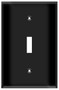 (WSB) Toggle Switch Wall Plate 1-Gang Black