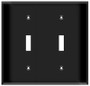 (WS2B) Toggle Switch Wall Plate 2-Gang Black