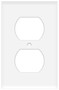 (WRW) Duplex Receptacle Wall Plate 1-Gang White
