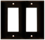 (WD2BRN) Decorative Wall Plate 2-Gang Brown