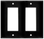 (WD2B) Decorative Wall Plate 2-Gang Black