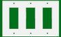 (WD3W) Decorative Wall Plate 3-Gang White