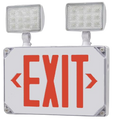 LED COMBO EXIT LIGHT WET LOCATION RED