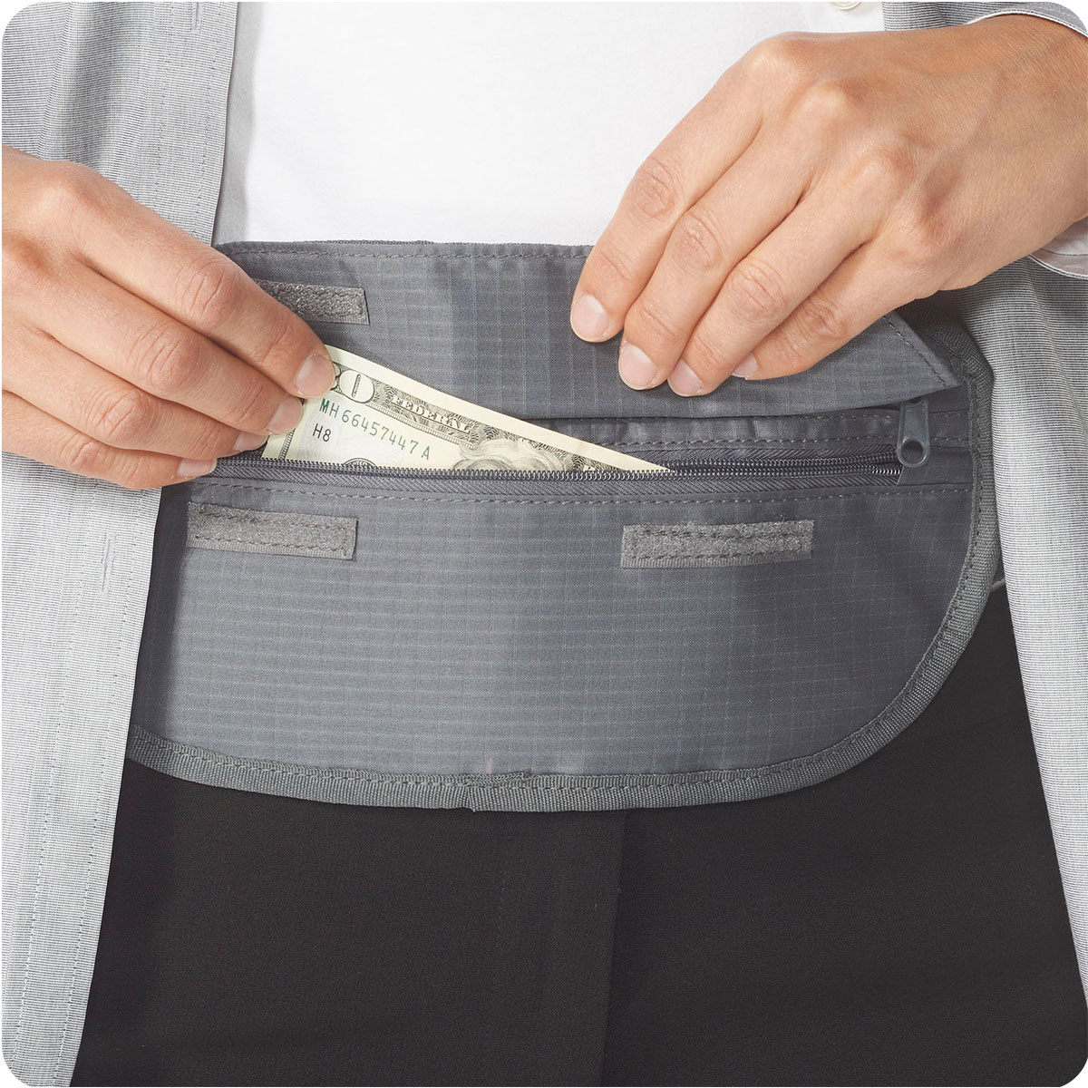 Boxiki Travel Beige Money Belt with RFID Sleeves Set Hong Kong