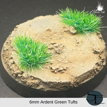 6mm Ardent Green Self-Adhesive Grass Tufts