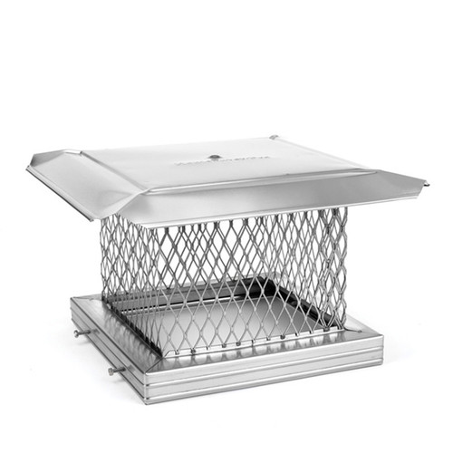 12" X 16" HomeSaver Pro 304-Alloy Stainless Steel Single-Flue Chimney Cap with 3/4" Mesh