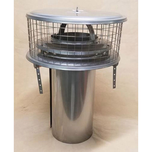 8" Tallboy 304-Alloy Stainless Steel WeatherShield Cap - WSA-08TDW-X15