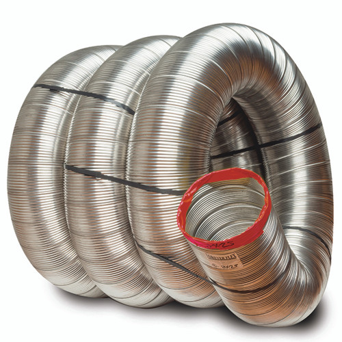 4" X 100' Standard Forever Flex 316Ti-Alloy .005 Stainless Pre-Cut Liner - L5S4100