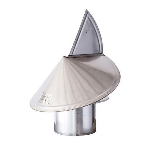 6" Ventis Class-A All Fuel Chimney 304L Stainless Wind Directional Rain Cap - VA304-CWD06