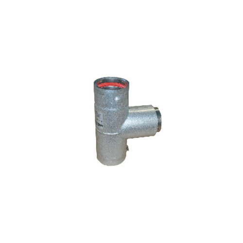 4" to 3" Ventis PelletVent Pipe 304L Inner/Galvanized Outer Stove Adaptor Tee with Cap - VP-SAT43