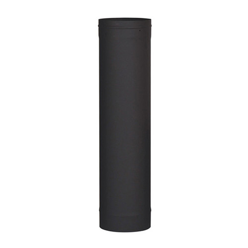 6" X 24" Ventis Single-Wall 22-Gauge Black Stove Pipe - VSB0624