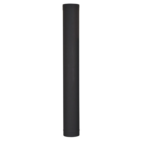 6" X 48" Ventis Single-Wall 22-Gauge Rolled Steel Black Stove Pipe - VSB0648