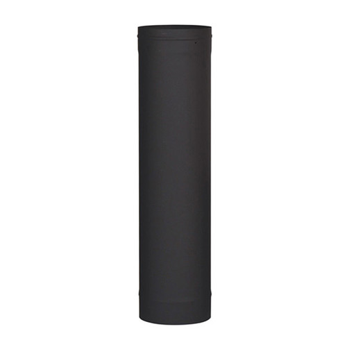 7" X 24" Ventis Single-Wall 22-Gauge Black Stove Pipe - VSB0724