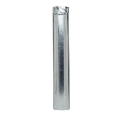 4" X 24" Galvanized 26-Gauge Connector Pipe- GAL0424