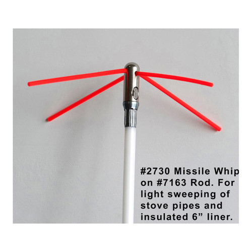PelletVent Missile Whip w/ 10" Long x 0.155" Diameter Strands - 2730