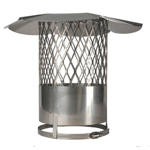 6" Forever Flex 316Ti-Alloy Stainless Steel Light Flex/Hybrid Rain Cap with Mesh Screen - CNGLF6