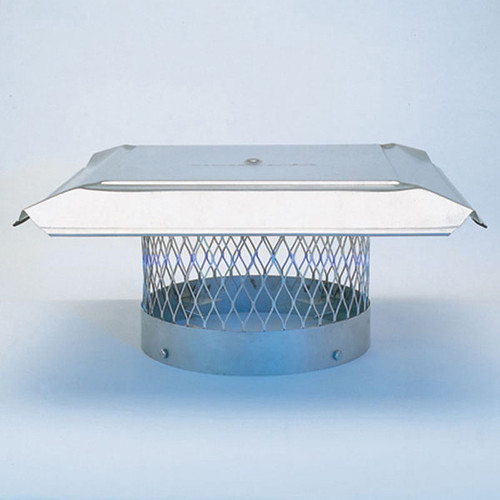 10" HomeSaver Pro 3/4" Mesh Stainless Steel Round Chimney Cap - CCRT10