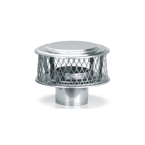 6" HomeSaver 316-Alloy Stainless Steel Guardian Cap with 3/4" Mesh