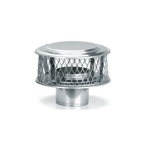 6" HomeSaver 304-Alloy Stainless Steel Guardian Cap with 3/4" Mesh