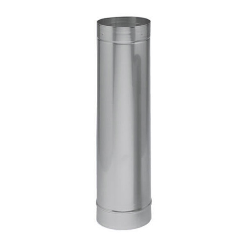 9" x 48" Heatfab 304-Alloy Stainless Steel Saf-T Vent Rigid Liner (1 Pack of 2) - 4908SS