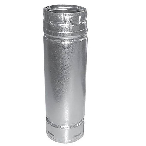 3" x 24" PelletVent Pro Double-Wall Galvalume Pipe Length - 3PVP-24