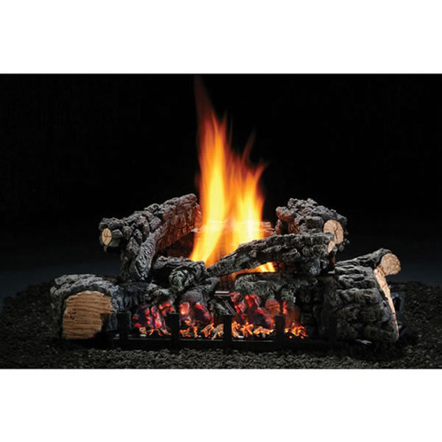 22" Highland Glow Vent-Free Liquid Propane Log Set with Variable Flame Height Control - EFHG22P1E