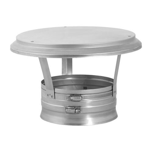 6" DuraVent DuraFlex Stainless Steel Rain Cap with Clamp Band - 6DFS-VC