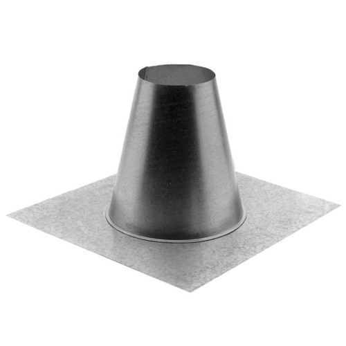 6" Type B Gas Vent Galvalume Tall Cone Roof Flashing for Flat Roofs - 6GVFF