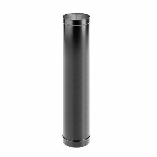 6" DuraVent DuraBlack Single-Wall Black 48" Long Connector Stove Pipe - 6DBK-48