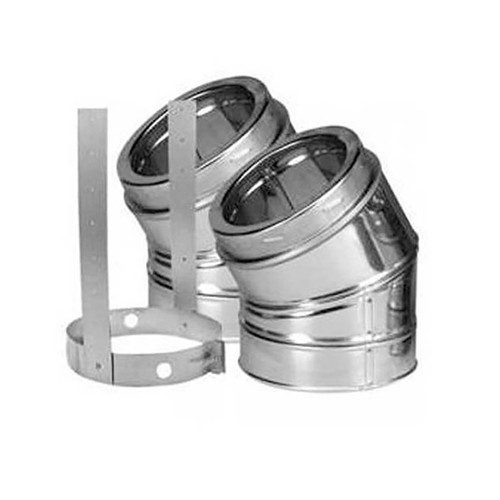 5" DuraVent DuraTech Stainless Steel 30-Degree Elbow Kit - 5DT-E30SSK